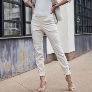 Spanx Stretch Twill Cargo Jogger Pants Parchment